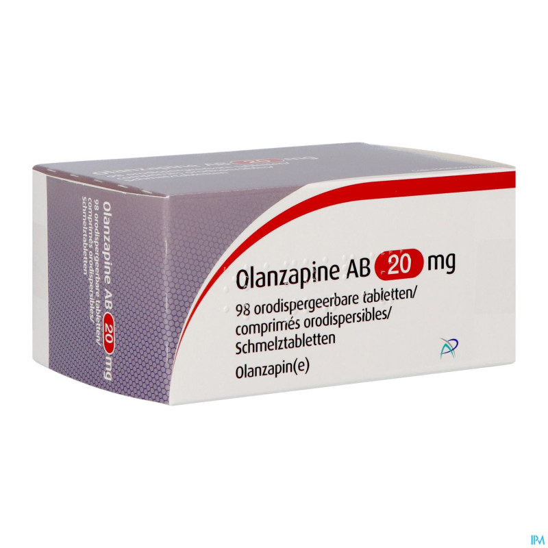 Olanzapine ab 20mg comp orodisp.  98