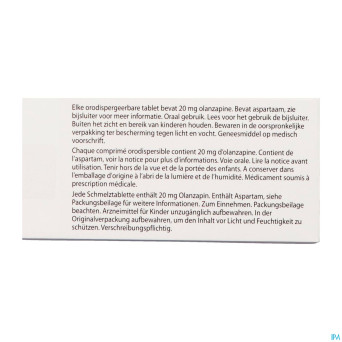Olanzapine ab 20mg comp orodisp.  98
