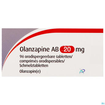 Olanzapine ab 20mg comp orodisp.  98