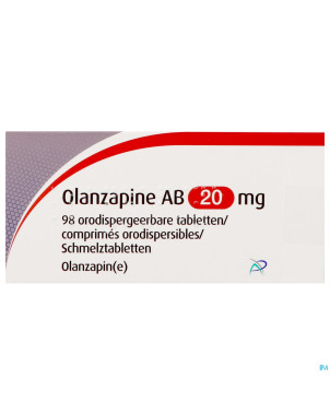 Olanzapine ab 20mg comp orodisp.  98