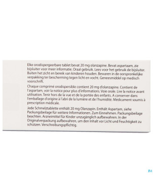 Olanzapine ab 20mg comp orodisp.  98
