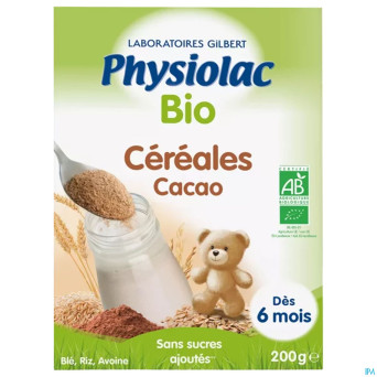 Physiolac cereales cacao bio    200g nf