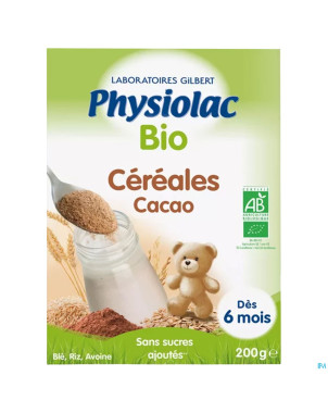 Physiolac cereales cacao bio    200g nf