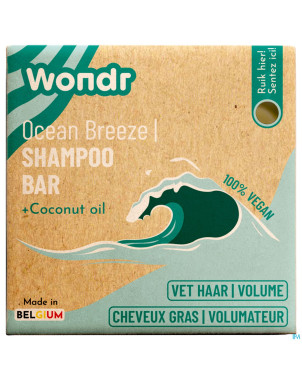 Wondr barre shampooing ocean breeze 55g