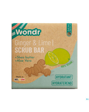 Wondr barre exfoliante ginger&lime 102g