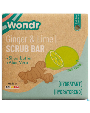 Wondr barre exfoliante ginger&lime 102g