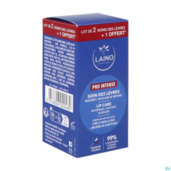 Laino lot 3 soin levres cire abeille    4g