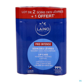 Laino lot 3 soin levres cire abeille    4g