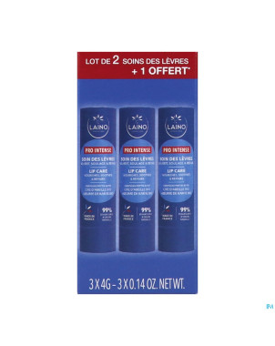 Laino lot 3 soin levres cire abeille    4g