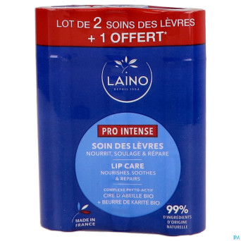 Laino lot 3 soin levres cire abeille    4g