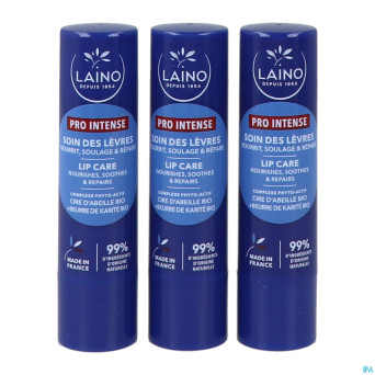 Laino lot 3 soin levres cire abeille    4g