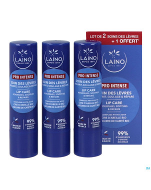 Laino lot 3 soin levres cire abeille    4g