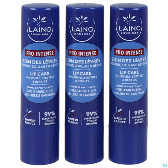 Laino lot 3 soin levres cire abeille    4g