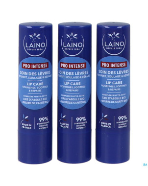 Laino lot 3 soin levres cire abeille    4g