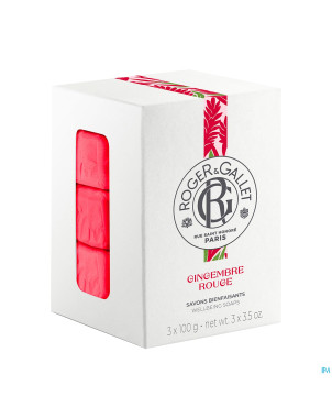 Roger&gallet gingembre rouge boite 3 savons   100g
