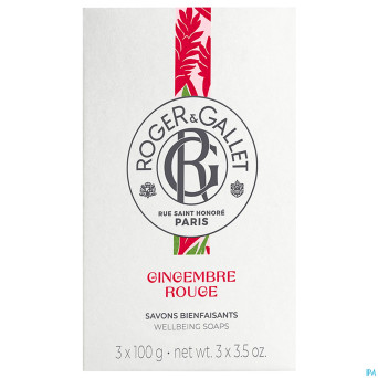 Roger&gallet gingembre rouge boite 3 savons   100g