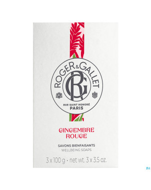 Roger&gallet gingembre rouge boite 3 savons   100g