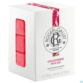 Roger&gallet gingembre rouge boite 3 savons   100g