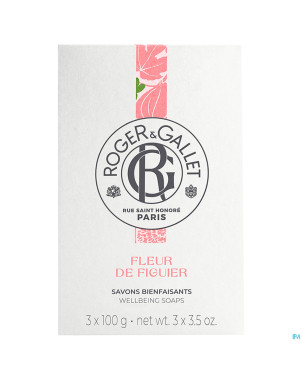 Roger&gallet fleur de figuier boite 3 savons  100g
