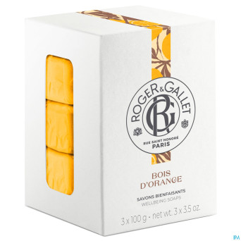 Roger&gallet bois orange boite 3 savons    100g