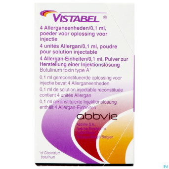 Vistabel allergan 100ui pdr sol inj fl 1