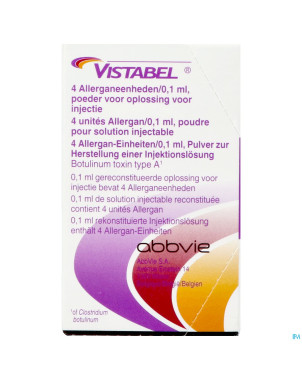 Vistabel allergan 100ui pdr sol inj fl 1