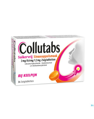 Collutabs s/sucre orange 2mg/0,6mg/1,2mg   past 36