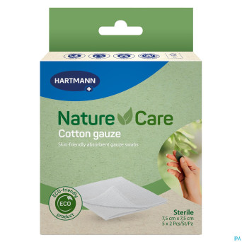 Nature care compresses cotton 7,5x7,5cm 5x2
