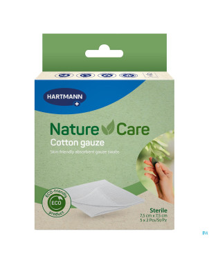 Nature care compresses cotton 7,5x7,5cm 5x2