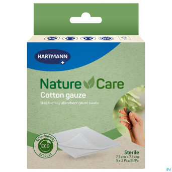 Nature care compresses cotton 7,5x7,5cm 5x2