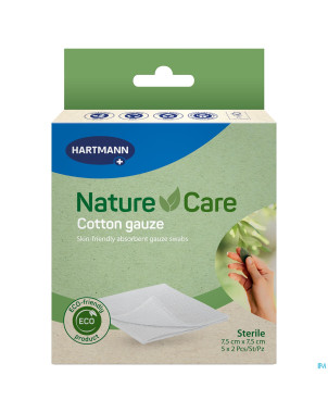 Nature care compresses cotton 7,5x7,5cm 5x2