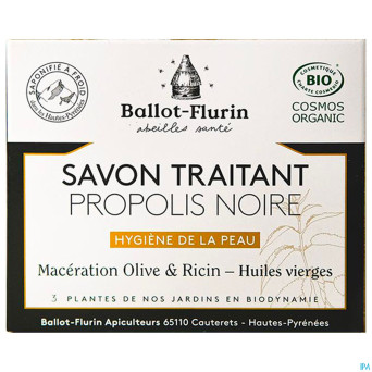 Ballot flurin savon traitant propol. noir bio 100g