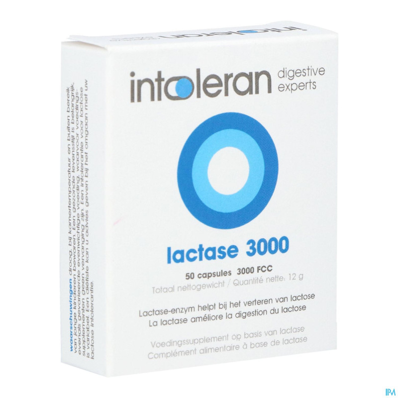 Intoleran lactase 3000 fcc caps 50