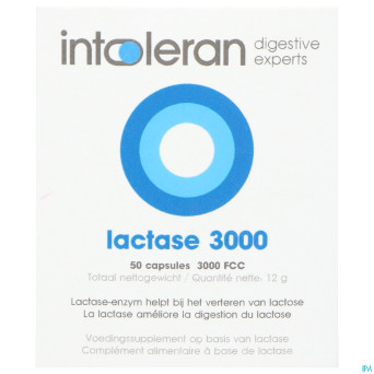 Intoleran lactase 3000 fcc caps 50