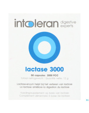 Intoleran lactase 3000 fcc caps 50