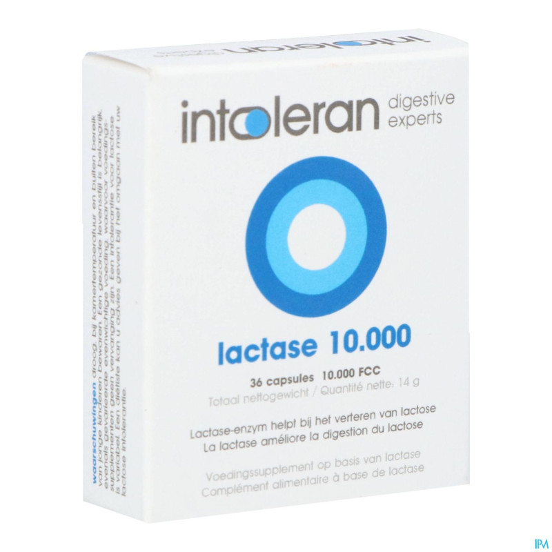 Intoleran lactase 10 000 fcc caps 36