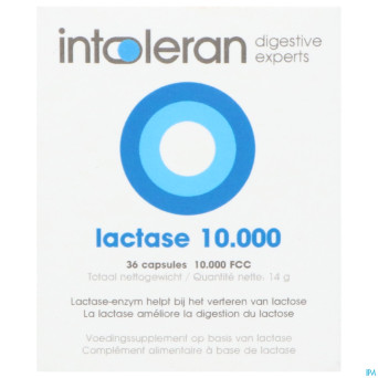 Intoleran lactase 10 000 fcc caps 36