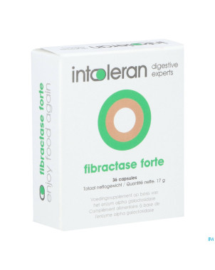 Intoleran fibractase forte caps 36