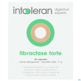 Intoleran fibractase forte caps 36