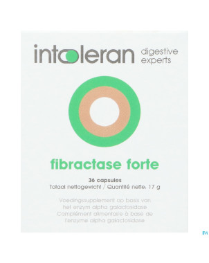 Intoleran fibractase forte caps 36