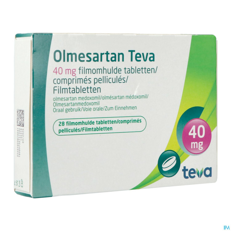 Olmesartan teva 40mg comp pell 28