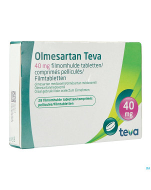 Olmesartan teva 40mg comp pell 28