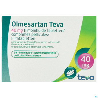 Olmesartan teva 40mg comp pell 28
