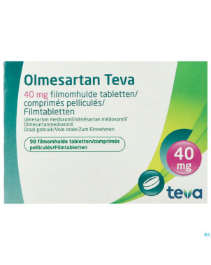 Olmesartan teva 40mg comp pell 98