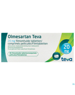 Olmesartan teva 20mg comp pell 98