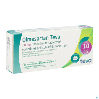Olmesartan teva 10mg comp pell 28