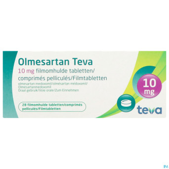 Olmesartan teva 10mg comp pell 28