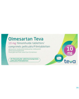 Olmesartan teva 10mg comp pell 28