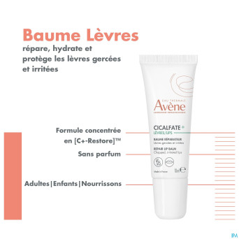 Avene cicalfate baume levre reparateur    10ml nf