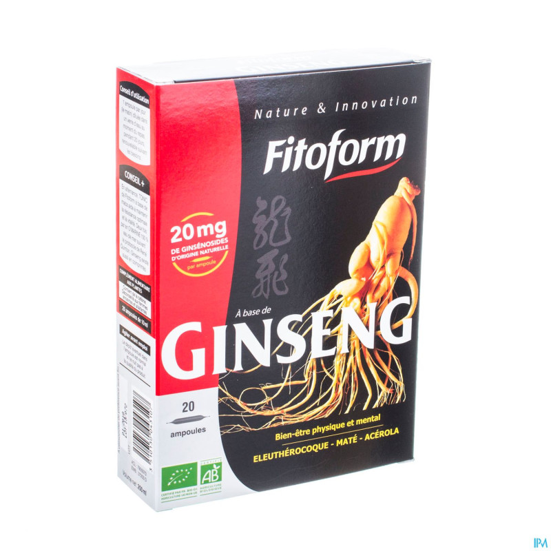 Stimulitop ginseng + eleutherocoque + mate  amp 20
